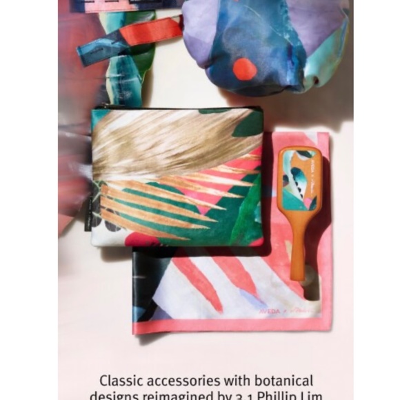 Aveda x 3.1 Phillip Lim cosmetic pouch & hair scarf - Picture 3 of 12